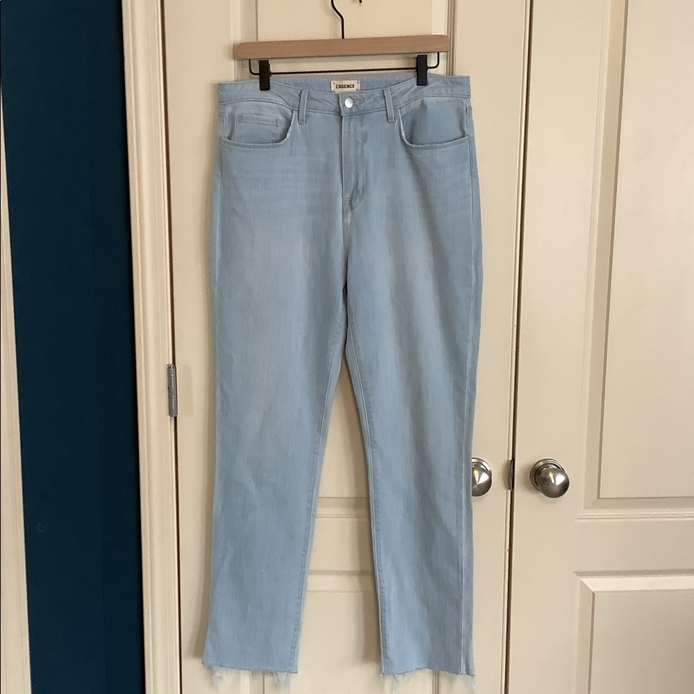 L’agence Lorelei Ultra High Rise Distressed Straight Jeans Size 31